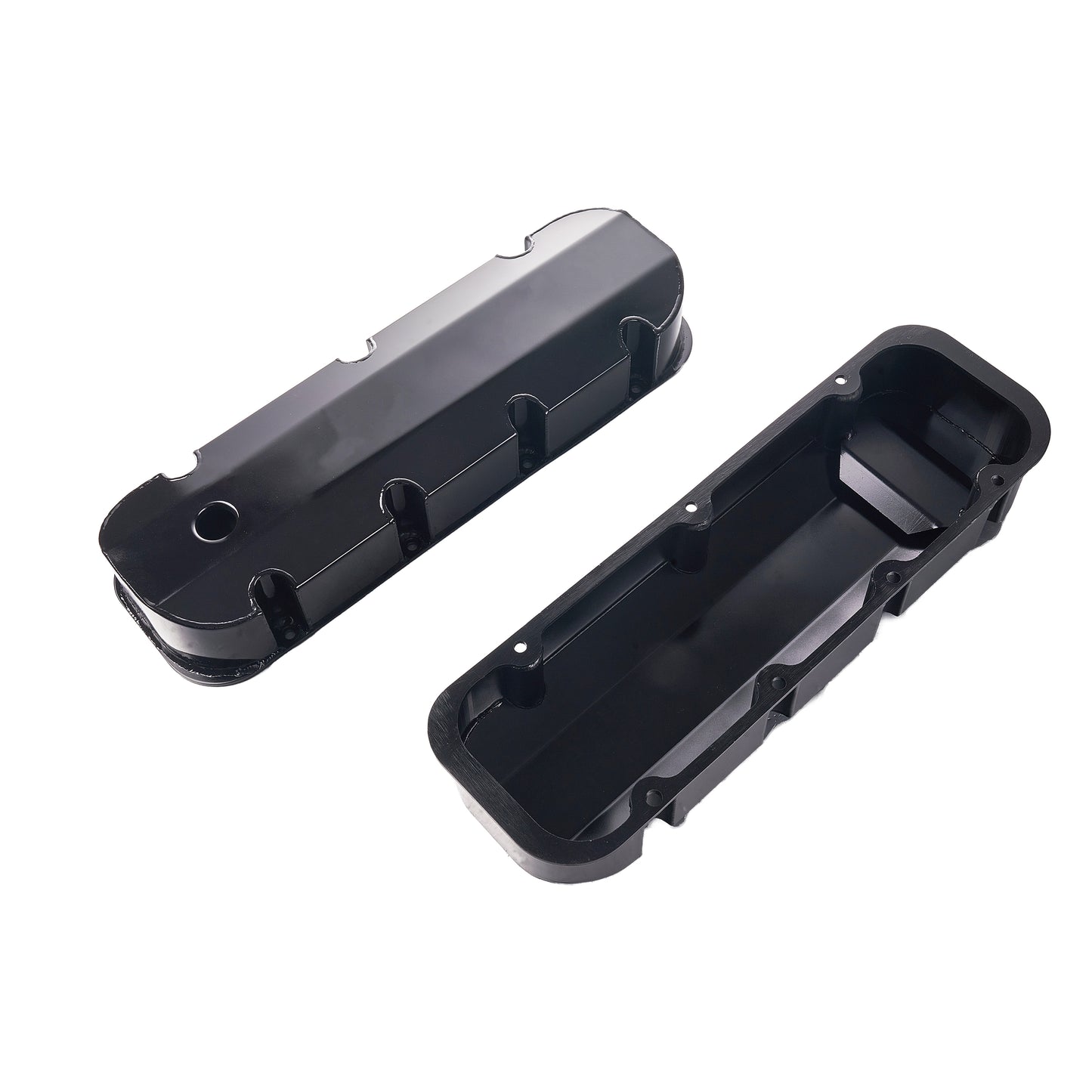 Fabricated Valve Covers for Chevy Big Block 396–502 (1965–2000) – Short Bolts, W/ Hole, Clear/Black/Polished/Anodized (PVC8536))