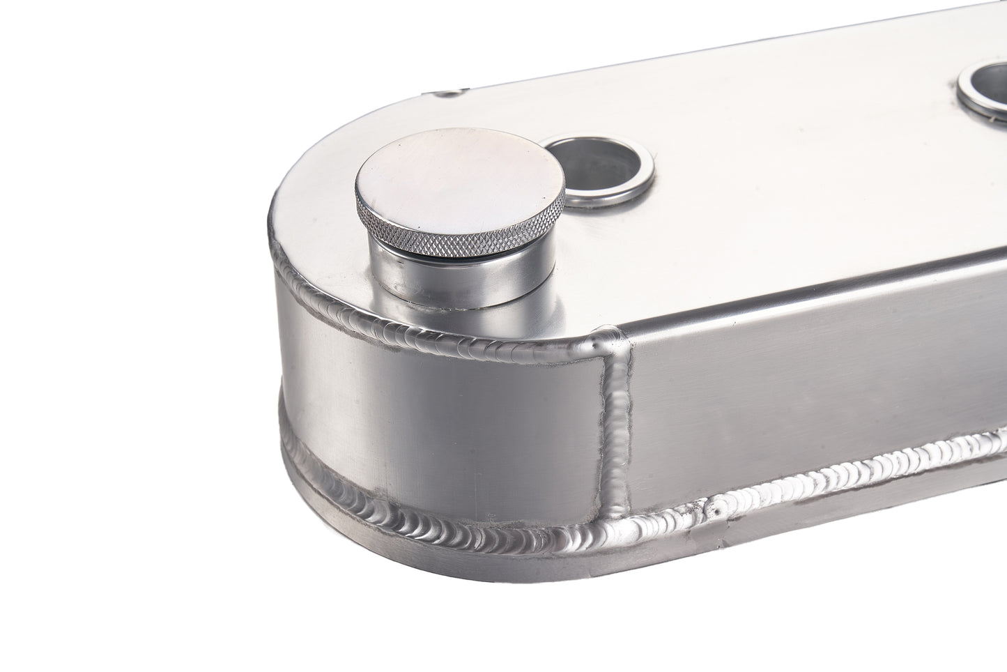 Silver Fabricated Aluminum Valve Covers for Chevy LS-Series – Center Bolt, Short Height, Anodized(PVC8552)