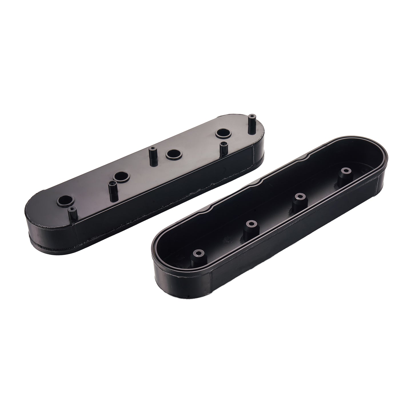 Fabricated Aluminum Valve Covers for Chevy LS Engines – w/ Coil Mounts, Clear/Black/Polished/Anodized(PVC8553BK)