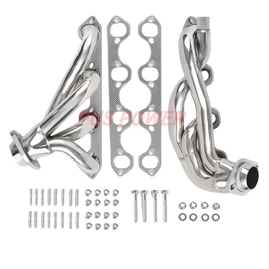 Shorty Exhaust Header for 1987–1996 Ford F-150/F-250/Bronco 5.8L V8 | T-304 Stainless Steel | High-Flow Performance Manifold Upgrade(EH020SS)