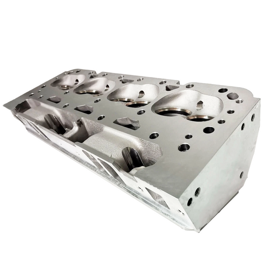 SBC 200cc Aluminum Cylinder Head for Chevy 302 327 350 383 400 | 64cc Chamber | Angle Plug | Square Port | Bare(PCH-SBC350-AP)