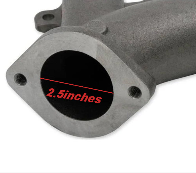 LS Swap Exhaust Manifold for 1970โ1981 Chevy Camaro | GM LS Engine Compatible | 2.5'' Outlet | Titanium Ceramic Coated Cast Iron | Shorty Hugger Design | Hooker Blackheart Series | Includes Gaskets & Hardware(EH030RAW)