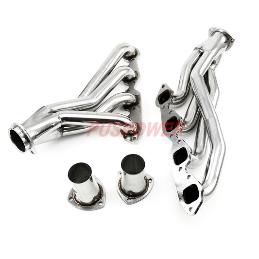 Chevy BBC 454 Mid-Length Stainless Headers for Chevelle Camaro | 1.75" Tubes, 3" Collector | Track-Only Exhaust Upgrade | Square Port | 16-Gauge Steel(EH024SS)
