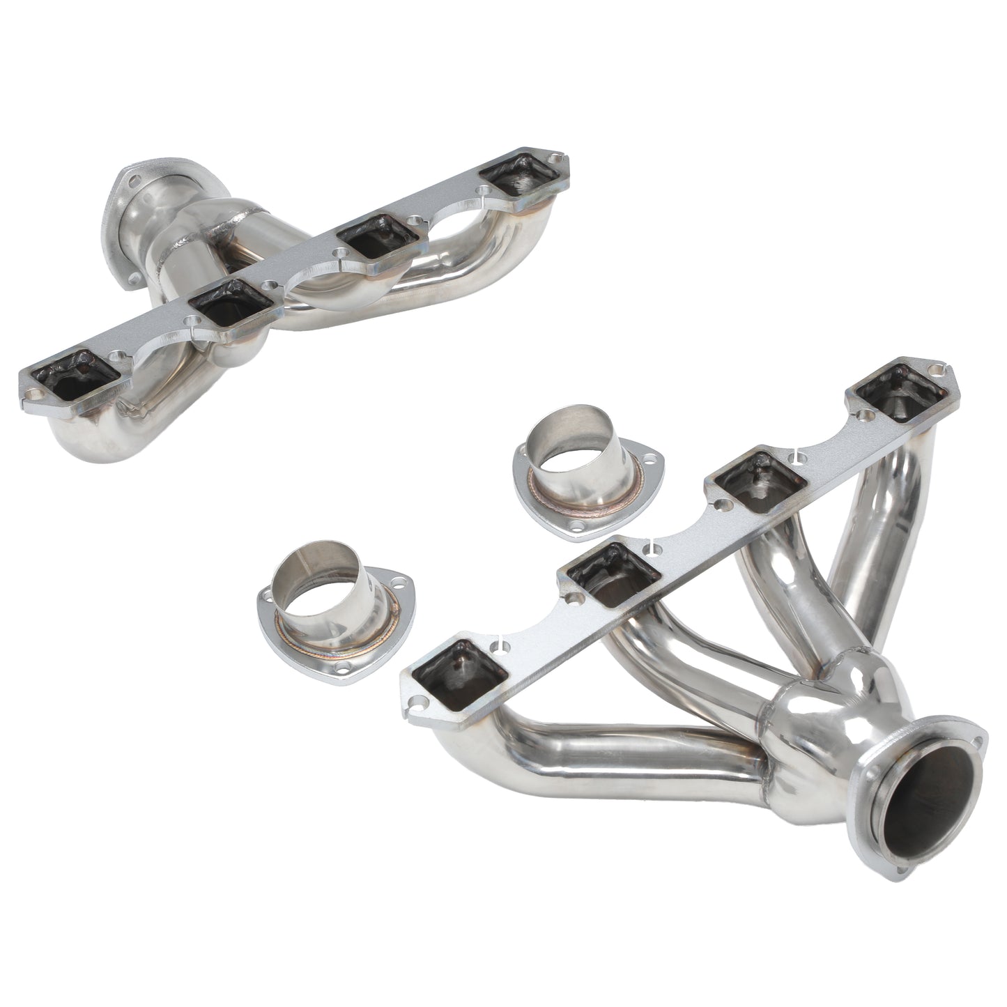 High-Performance Stainless Steel Block Hugger Exhaust Headers for Cadillac Big Block 425 472 500 V8 Engines | 1.75" Mandrel-Bent Tubes | 3" Collector(EH035SS)