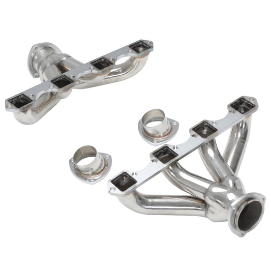 High-Performance Stainless Steel Block Hugger Exhaust Headers for Cadillac Big Block 425 472 500 V8 Engines | 1.75" Mandrel-Bent Tubes | 3" Collector(EH035SS)