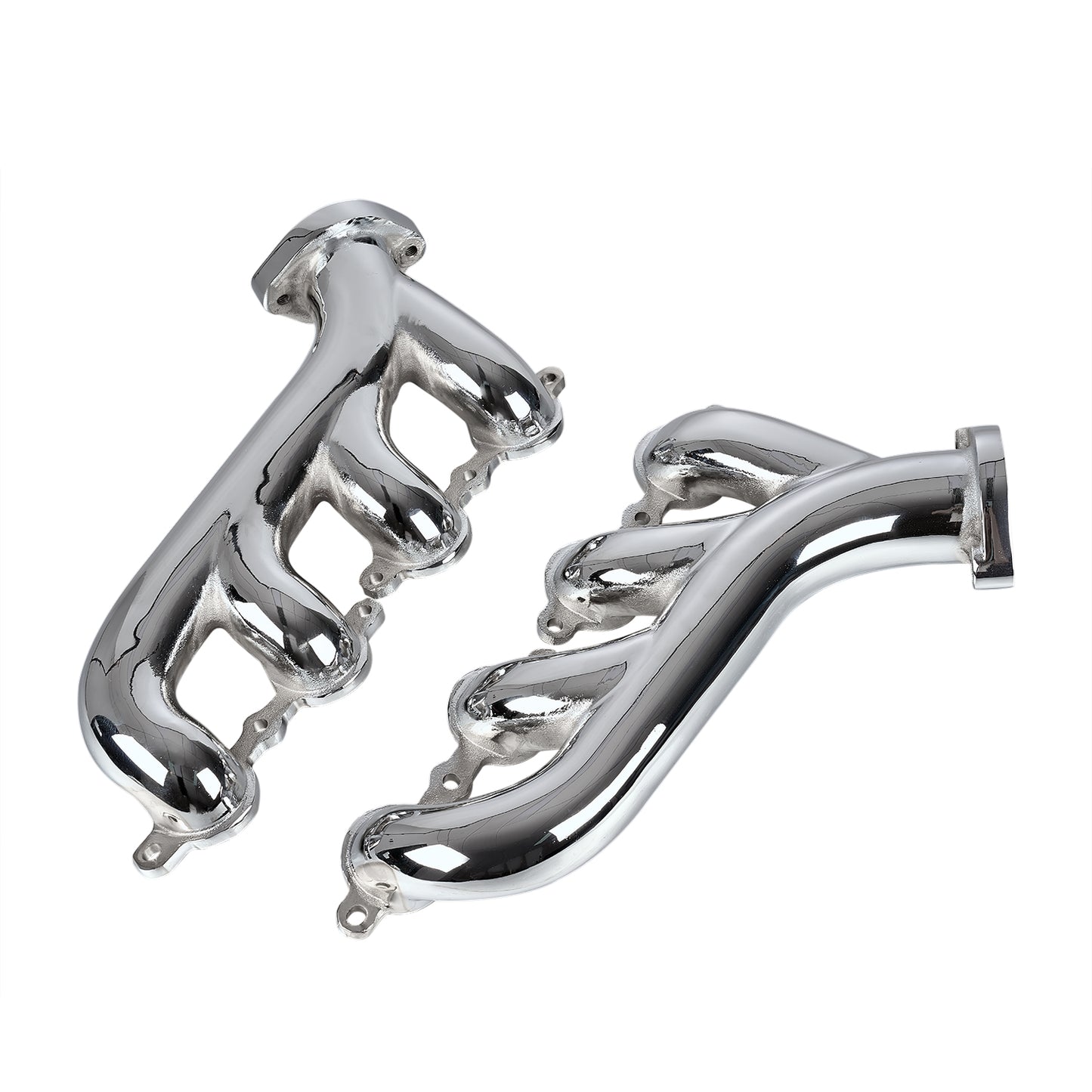 LS Swap Exhaust Manifolds, Chrome Finish, 1.75" Primary Tubes, 2.25" Collectors, Compatible With GM Small Block Gen III & IV Engines(EH030CH))