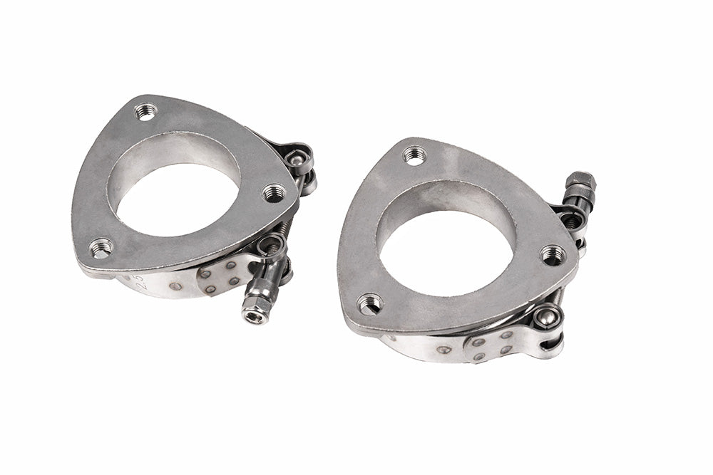 3-Inch Electric Exhaust Cutout Kit with Remote Control, Adjustable Sound, Stainless Steel Y-Pipes & 45° Turndown Elbows, Dual Motorized Flaps, V-Band Clamps – Universal Fit for 3” Inlet Exhaust Systems(AH001)