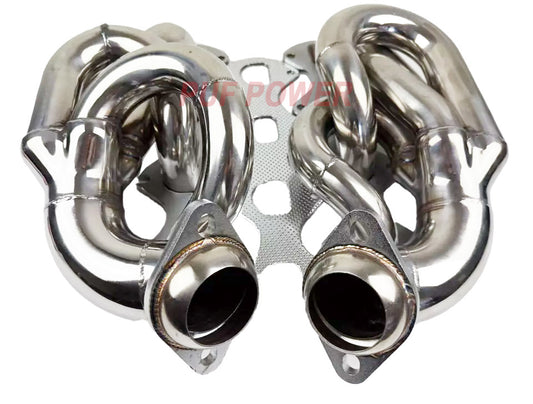 Polished Stainless Shorty Headers for 2005–2010 Mustang GT/Bullitt/Shelby GT | 1-5/8" Tubes | Fits 4.6L V8 SOHC | T-304 Steel | TIG-Welded | Bolt-On Exhaust Power Upgrade(EH017SS)