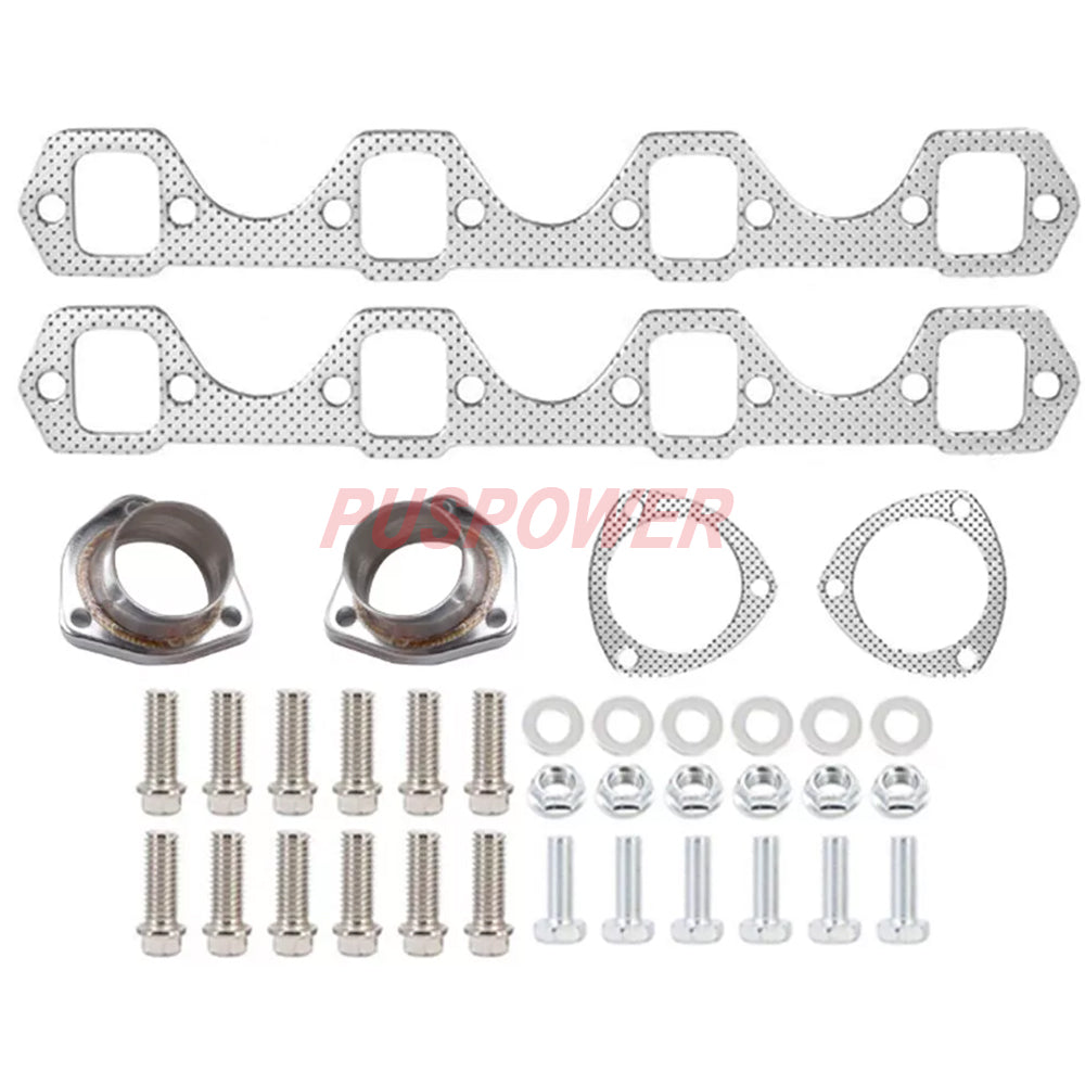 Stainless Steel Exhaust Headers for 1964–1977 Ford Mustang 260/289/302CU V8 | 4-1 Bolt-On Design | Mirror Polished T-304 | High-Flow Performance Upgrade | Compatible with 5.0L V8 Engines | Driver & Passenger Side Kit(EH019SS)