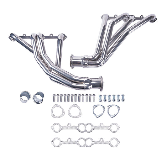 Ceramic Coated Long Tube Exhaust Headers for Chevy/GMC Trucks 1966–1991 – Small Block V8 (SBC) (EH002)