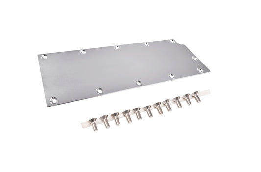 LS Gen 4 Valley Pan Cover Plate – Low Profile Billet Aluminum Lifter Tray Cover, Compatible with Chevy LS2 LS3 LS7 DOD Delete, Includes Stainless Bolts