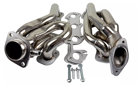 Stainless Steel Shorty Headers for 1996–2004 Ford Mustang GT 4.6L V8 | Equal-Length | 1-5/8" Tubes | 2-1/2" Collector | Bolt-On Exhaust Upgrade | Polished Ceramic Finish | Not for Cobra/DOHC( EH015SS)