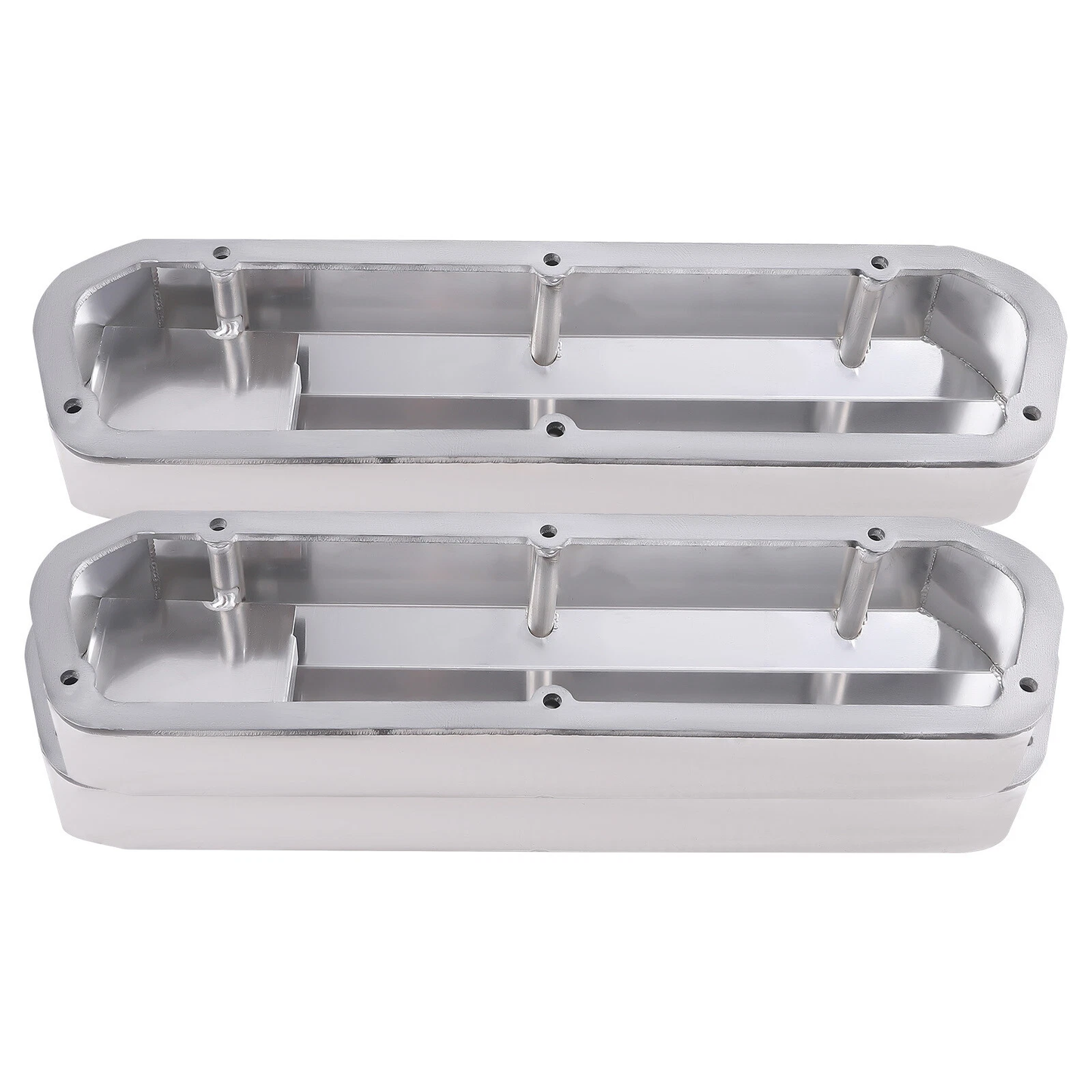 Polished Aluminum Valve Cover Set for Ford 260 289 302 351W V8 (1962–1985) – 3.5" Tall with Hardware (PVC8542)