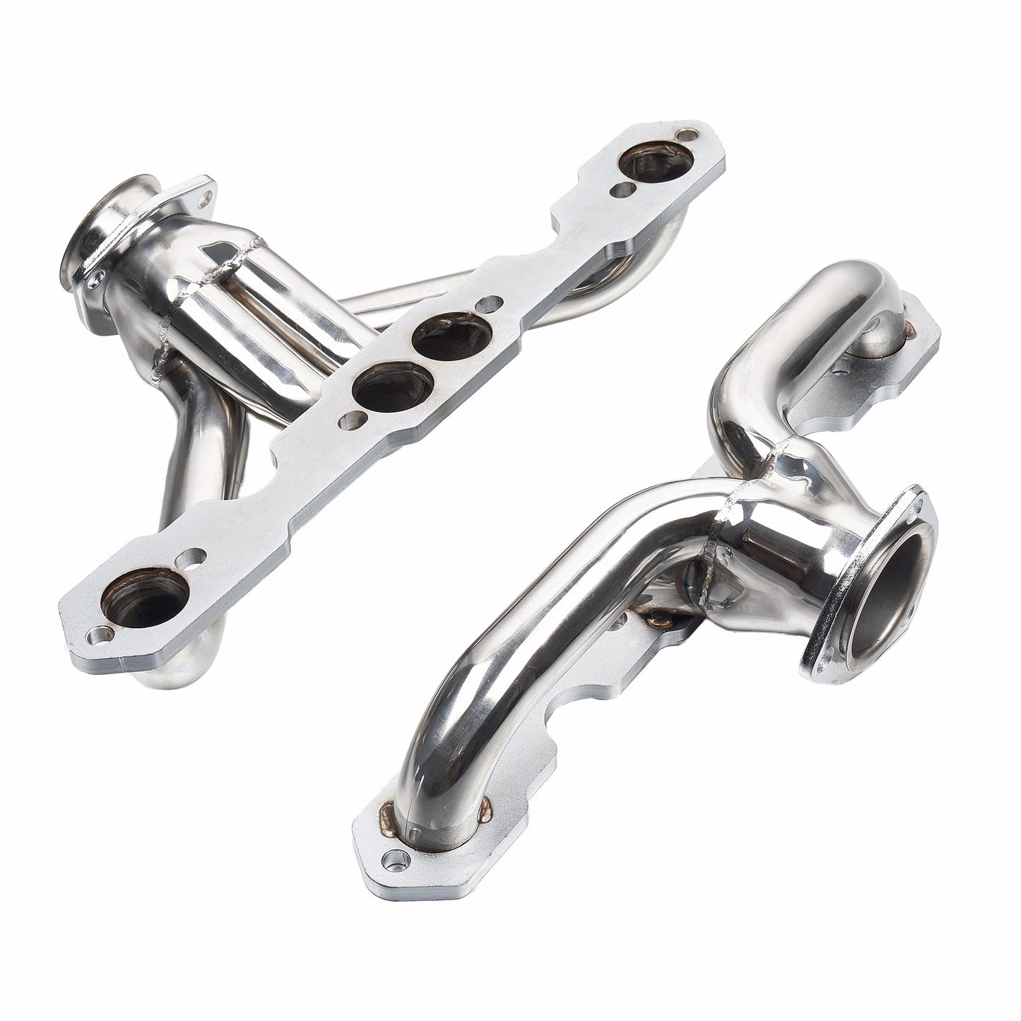Performance Shorty Headers for 1955β1957 Chevy SBC V8 | Polished Stainless Steel | 1-5/8" Primary | 2.5" Collector | Fits Bel Air 150 210 Nomad | GM 605 Steering Compatible | Classic Car Upgrade (EH025SS)