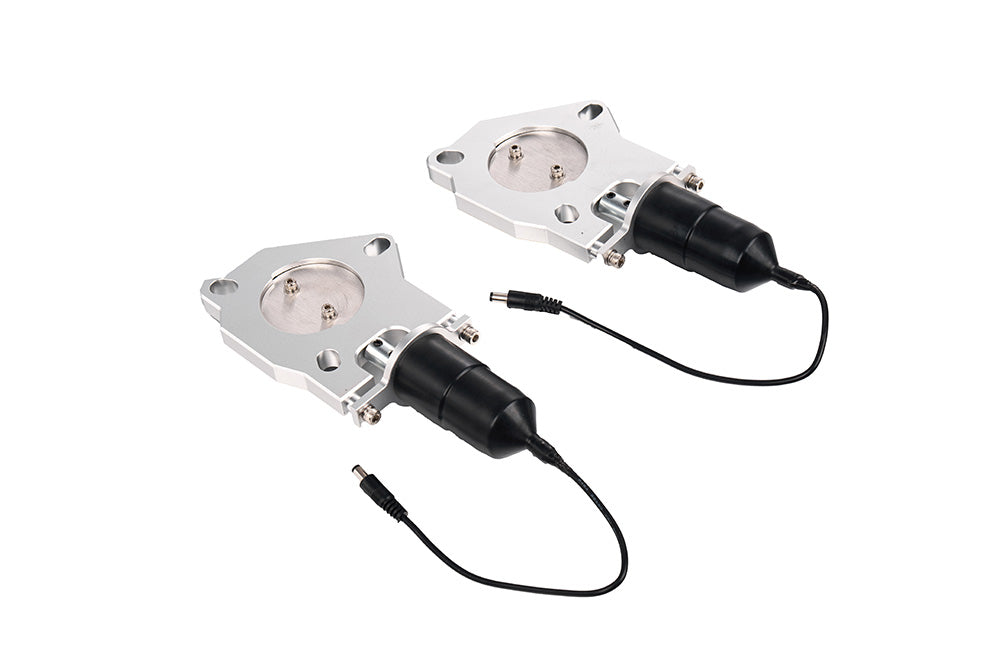 3-Inch Electric Exhaust Cutout Kit with Remote Control, Adjustable Sound, Stainless Steel Y-Pipes & 45° Turndown Elbows, Dual Motorized Flaps, V-Band Clamps – Universal Fit for 3” Inlet Exhaust Systems(AH001)