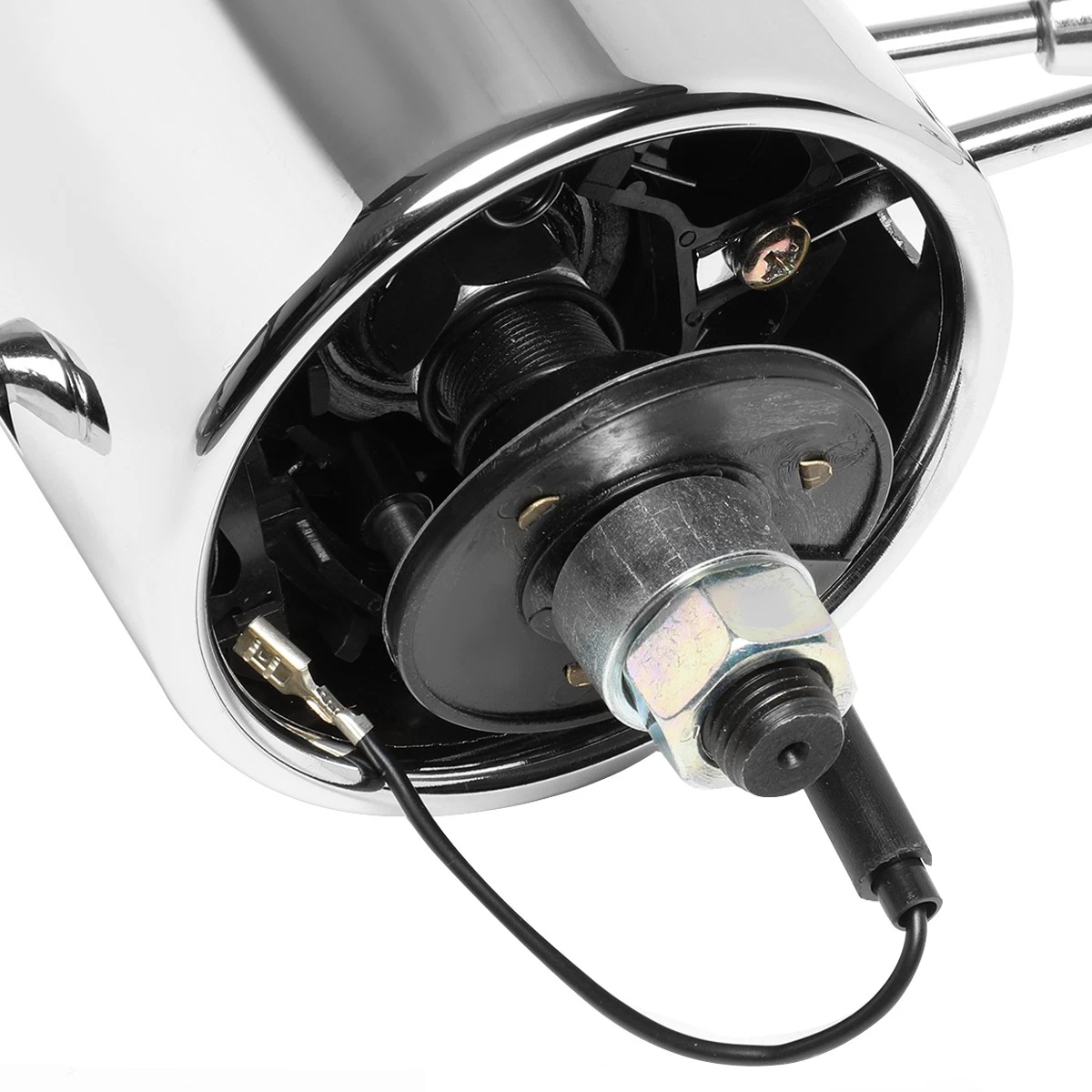 32" Stainless Steel Tilt Steering Column β Manual Floor Shift, Polished Chrome, GM 1955β1959 Compatible (CH001))