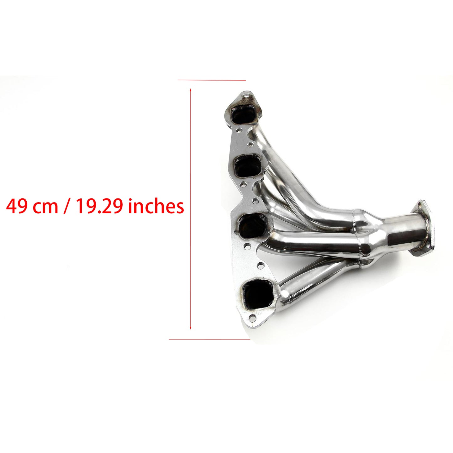 Chevy BBC 454 Center Dump Block Hugger Stainless Steel Exhaust Headers