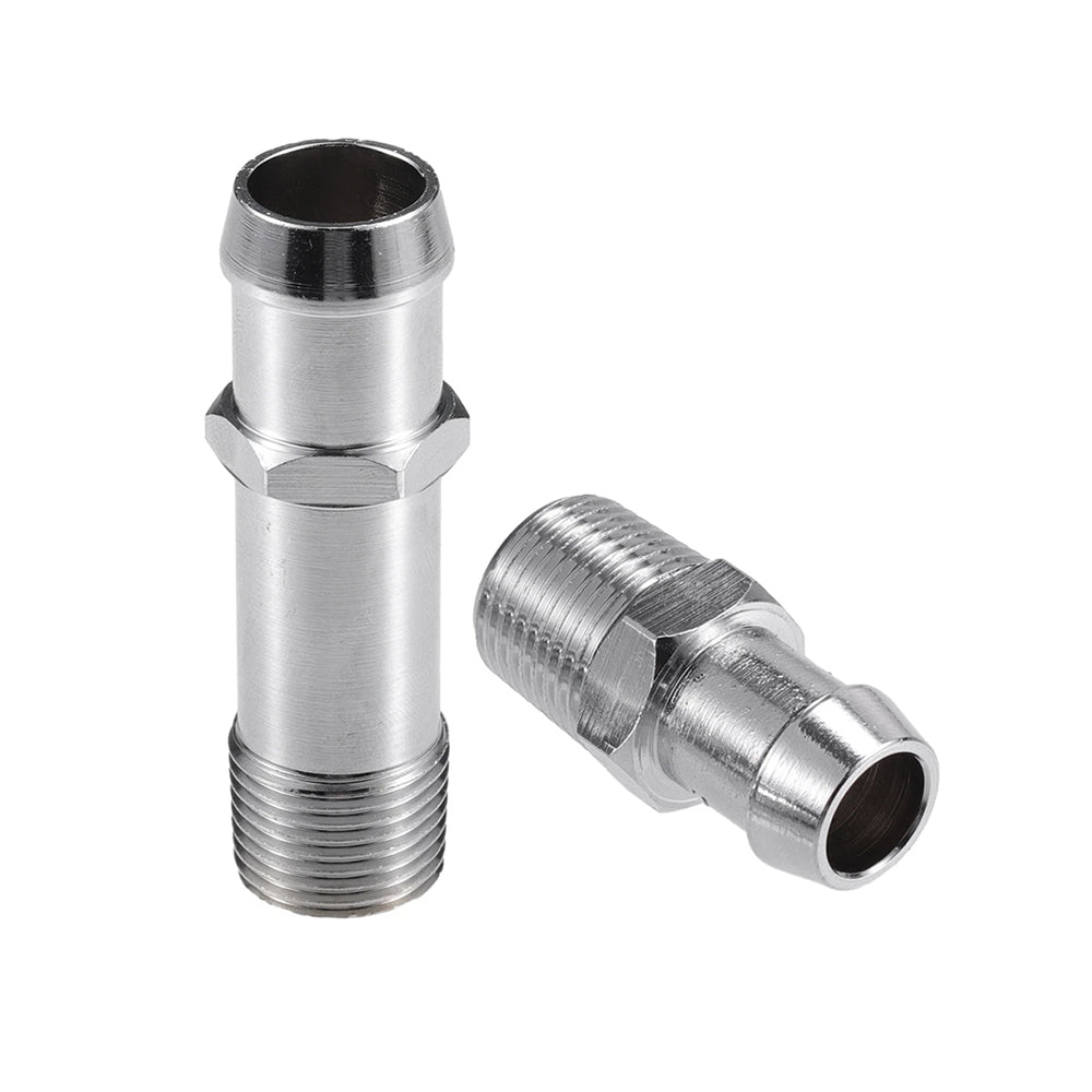 Heater Hose Fitting Set 3/4" Water Pump 5/8" Intake Chromed Steel SBC BBC Chevy(FH010)