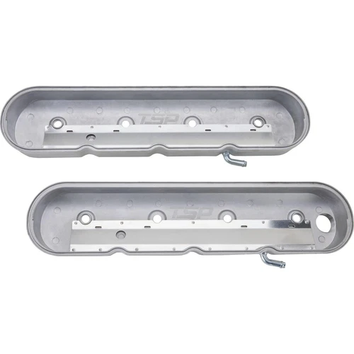 Polished Tall Finned Aluminum Valve Covers with Coil Mounts for GM LS Engines | Fits Gen 3/4/5 | Includes Gaskets & Hardware – Pair (P8578))