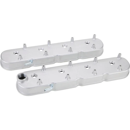 Polished Tall Finned Aluminum Valve Covers with Coil Mounts for GM LS Engines | Fits Gen 3/4/5 | Includes Gaskets & Hardware – Pair (P8578))