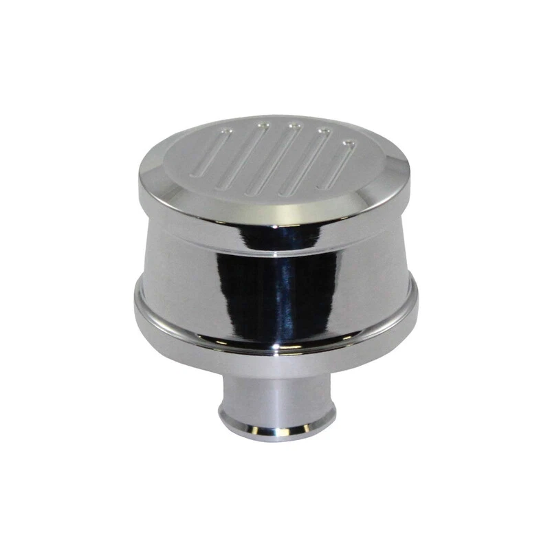Breather Cap Push-In with Tube | Ball-Milled | Polished Aluminum Finish (P8498)