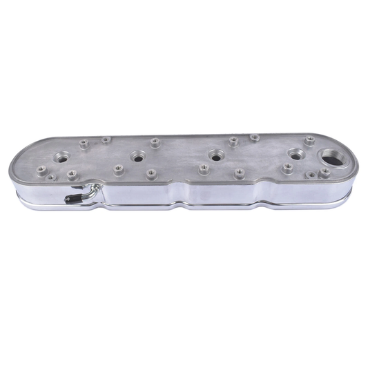 LS Valve Covers with Classic Polished Cast Aluminum Finned Coil Covers – Fits GM LS1 LS2 LS3 LS6 LS7 LSX Engines(P8579)