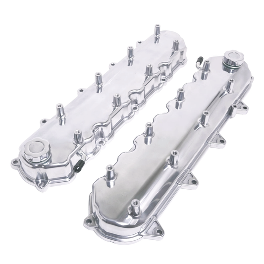 Polished Aluminum Valve Covers w/ Coil Mounts for GM LT 6.2L LT1 LT4 L83 L86 | Baffled | Billet Cap Included (P8582)