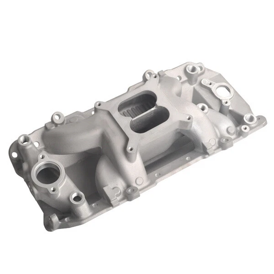 Dual Plane Intake Manifold for Chevy BB V8 396–502 | Oval Port | Aluminum | Satin / Black / Polished Finish (PIM53025))