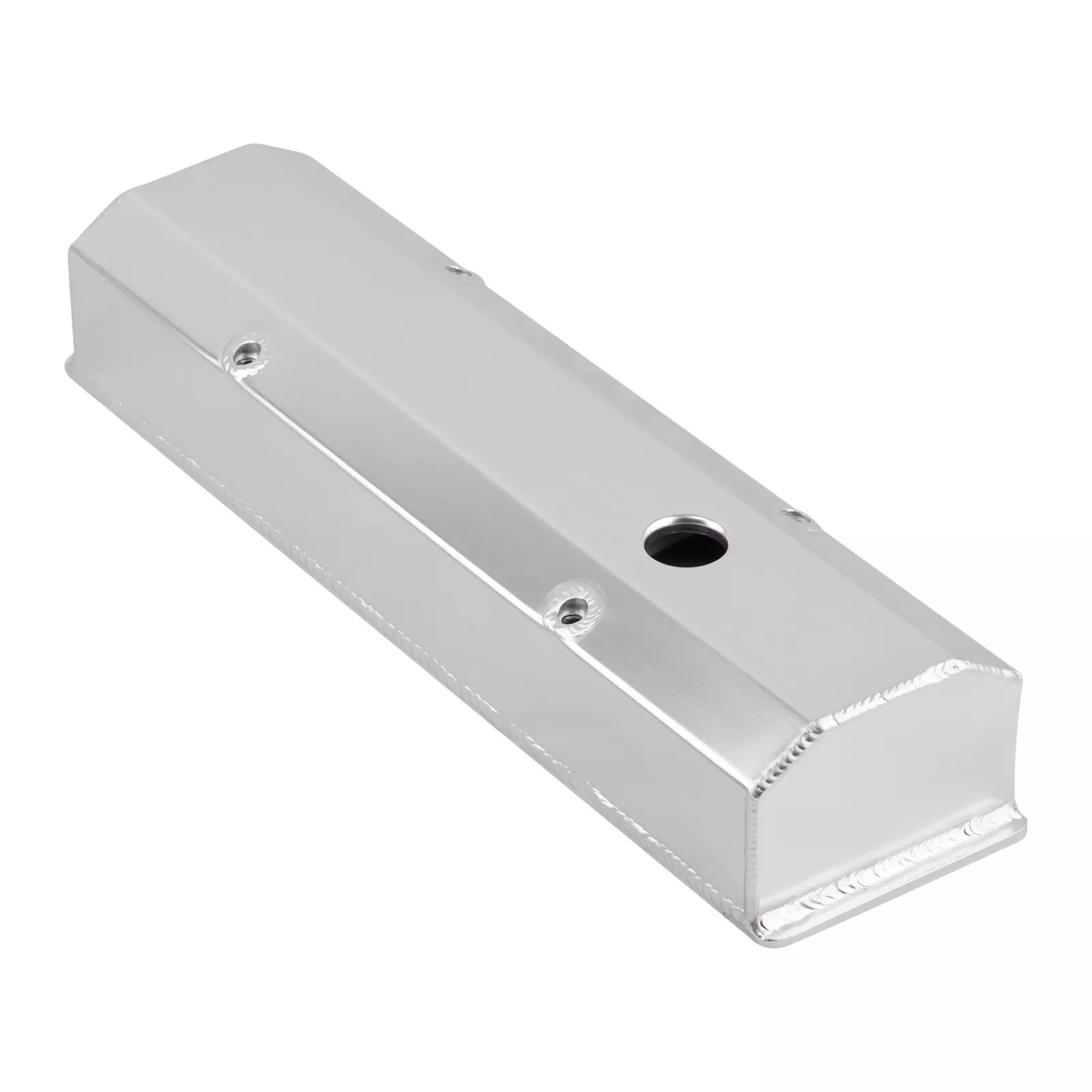 Fabricated Aluminum Valve Covers for Chevy SBC 283 302 350 400 | Long Bolt | Tall Style | Stain Oxidation Finish (PVC8532)