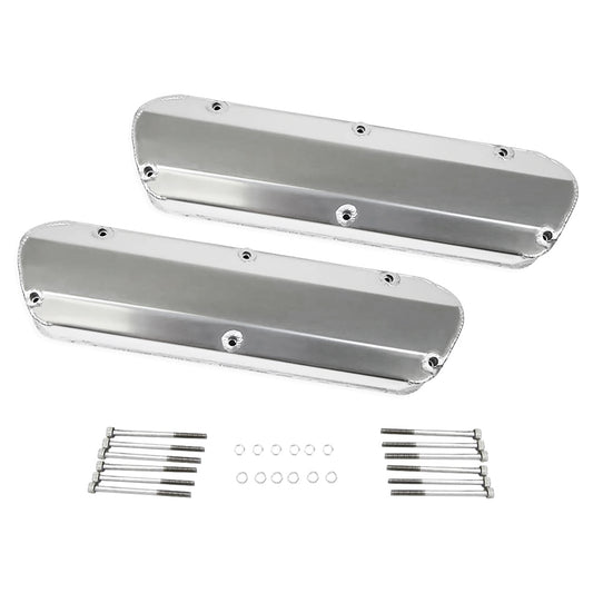 Polished Fabricated Aluminum Valve Covers for Ford SB 289 302 351W V8 (1962–1985) – Tall, No Holes(PVC8543)