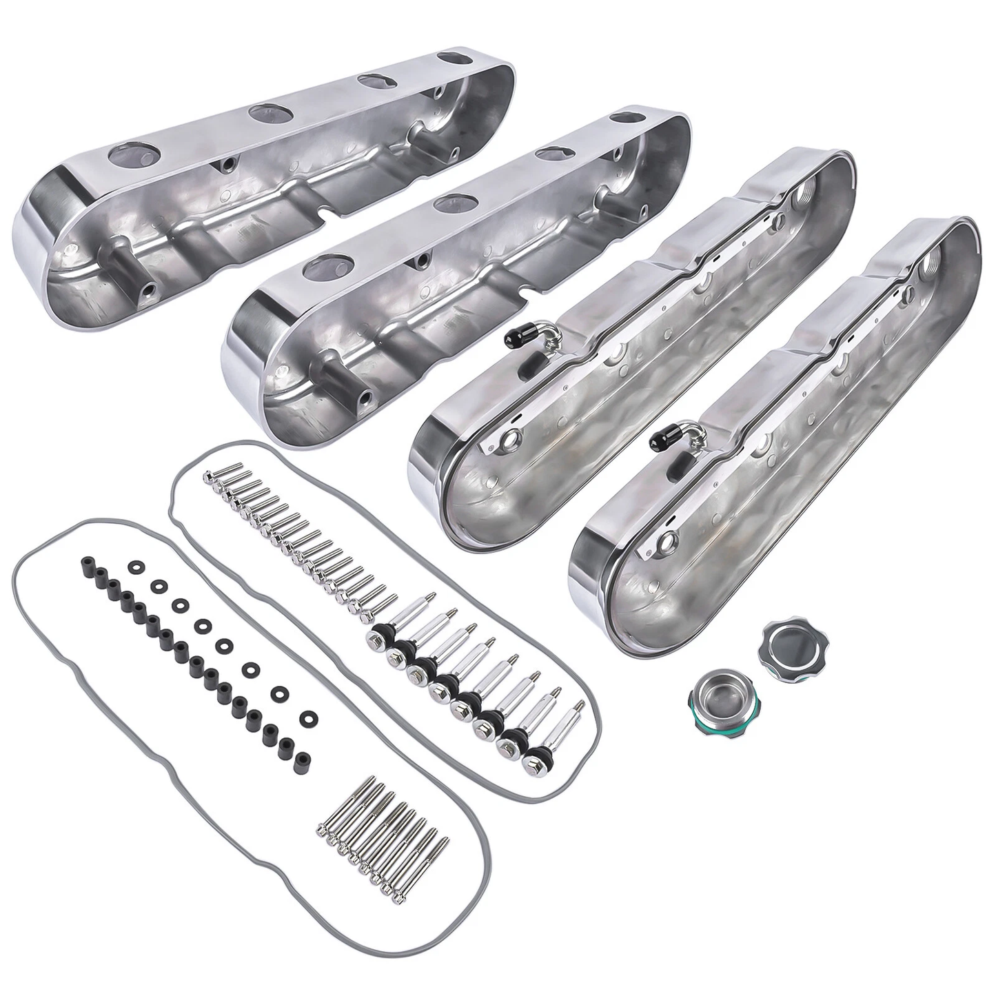GM LS Valve Covers & Coil Mount Kit β Polished / Satin / Black, Cast Aluminum for LS1 LS2 LS3 LS6 LS7 (P8581)