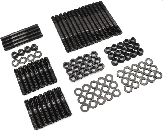 Cylinder Head Stud Kits for Chevy SBC 265–350 | 1955–2000 Small Block V8 | Steel Stud & Hex Nut Set (SKT001)