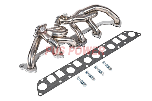 "High-Performance Shorty Exhaust Header for Jeep Wrangler TJ/YJ, Cherokee XJ, Grand Cherokee ZJ 4.0L I6 | Fits 1991–2006 | T-304 Polished Stainless Steel | Bolt-On Upgrade w/ Gaskets & O2 Bungs | 1.75'' Piping(EH031SS)