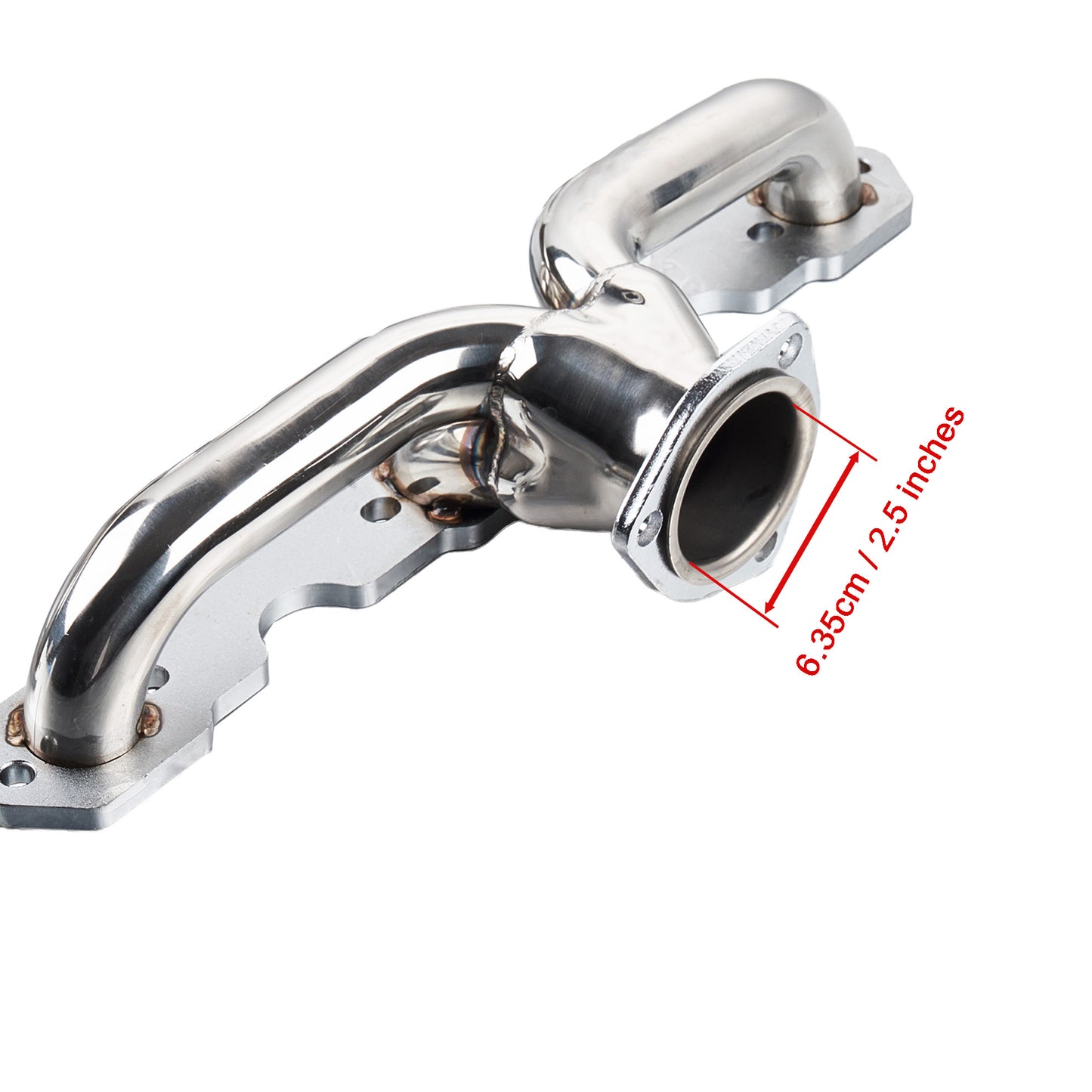 Performance Shorty Headers for 1955β1957 Chevy SBC V8 | Polished Stainless Steel | 1-5/8" Primary | 2.5" Collector | Fits Bel Air 150 210 Nomad | GM 605 Steering Compatible | Classic Car Upgrade (EH025SS)