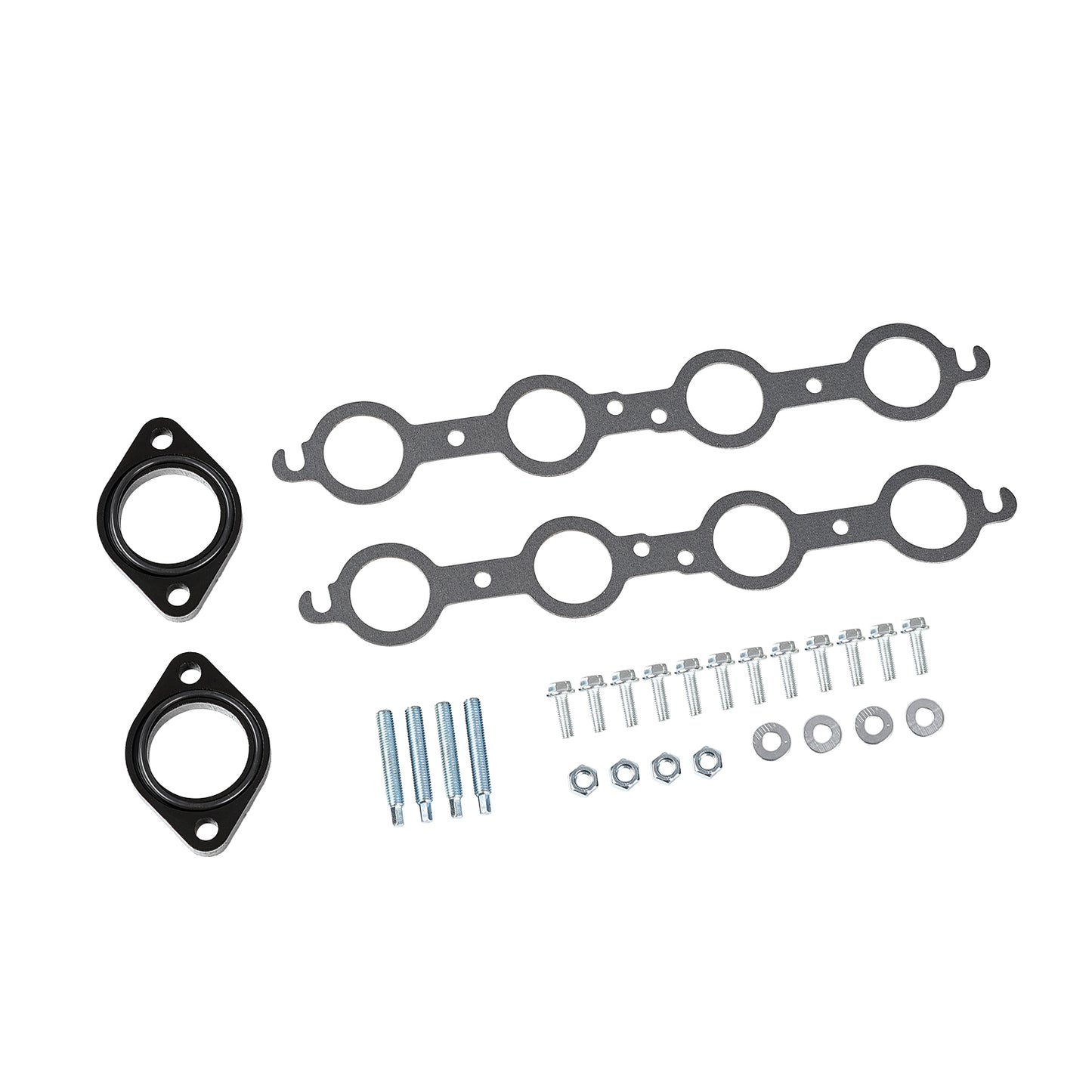 LS Swap Exhaust Manifolds, Chrome Finish, 1.75" Primary Tubes, 2.25" Collectors, Compatible With GM Small Block Gen III & IV Engines（EH030CH））