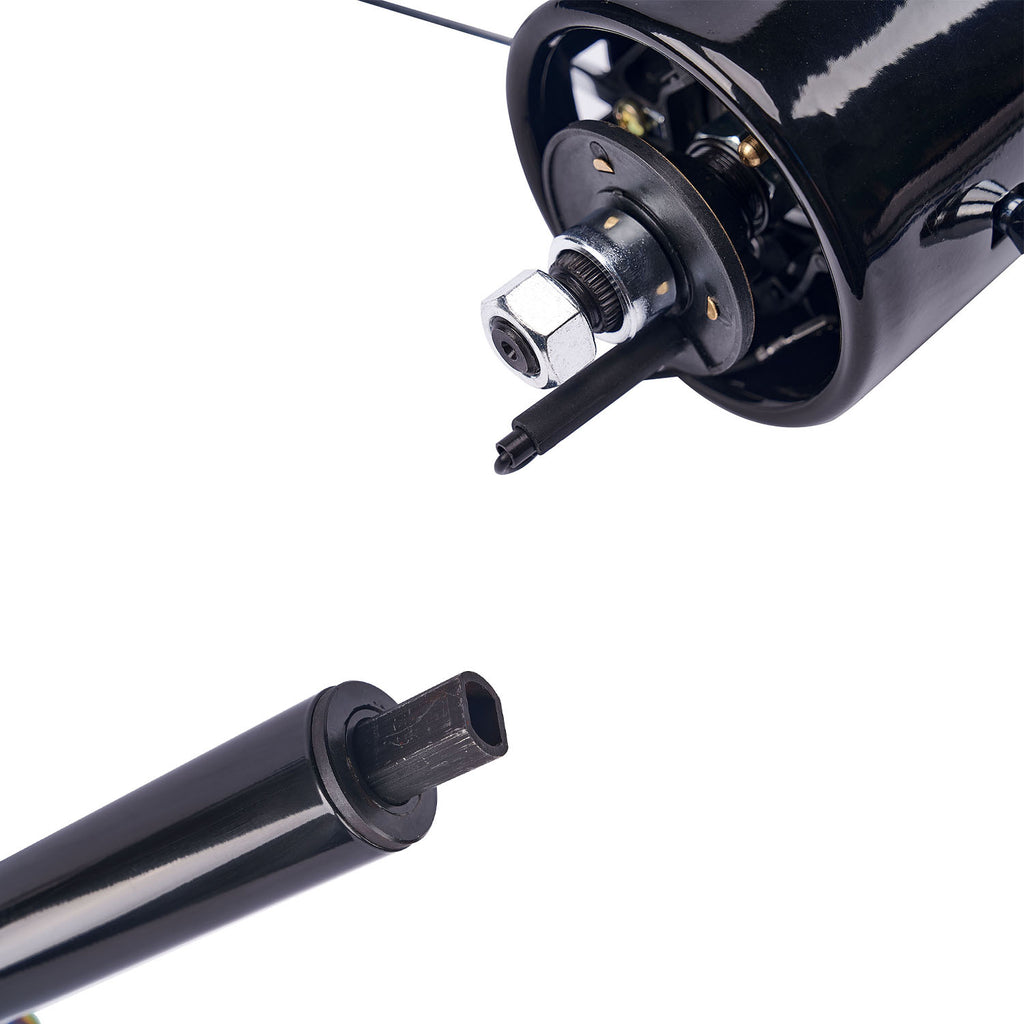 28/30/32 Inch Stainless Steel Tilt Steering Column Kit, Manual Floor Shift & Automatic, Polished Chrome / Black Coated - Fits 1955-1959 Chevy GM Hot Rod