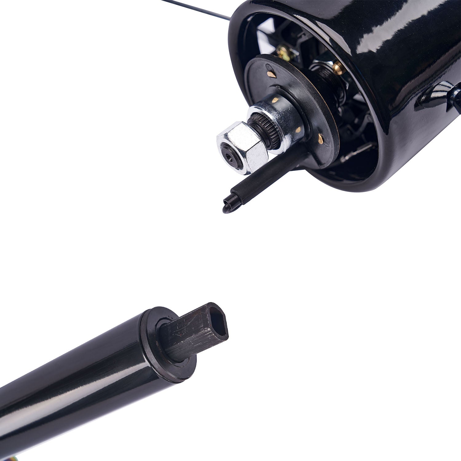 28/30/32 Inch Stainless Steel Tilt Steering Column Kit, Manual Floor Shift & Automatic, Polished Chrome / Black Coated - Fits 1955-1959 Chevy GM Hot Rod