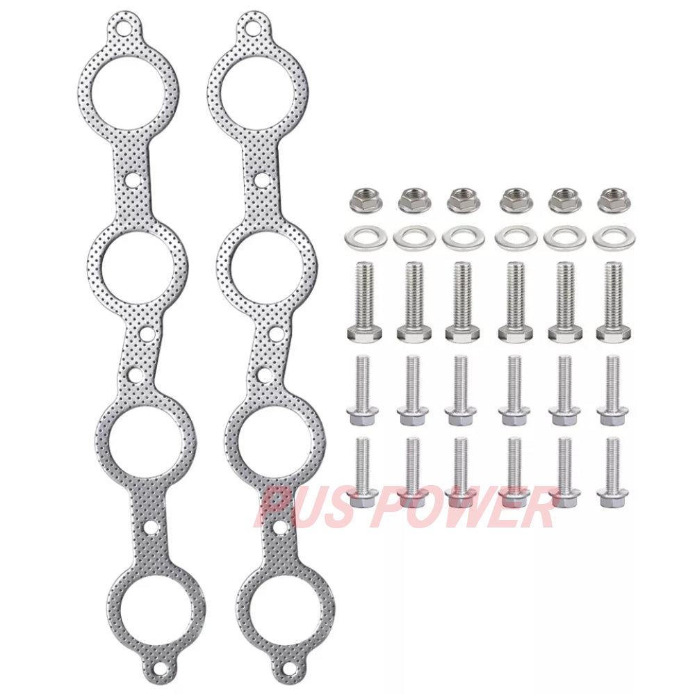Long Tube Exhaust Headers for Cadillac Escalade, Chevy Silverado/Tahoe/Suburban, GMC Sierra/Yukon (2004–2013) | T-304 Stainless Steel, CNC Flanges, Performance Upgrade （EH023SS)