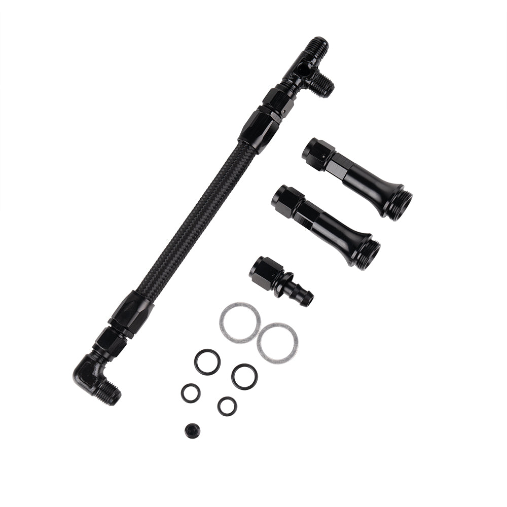 AN6 Aluminum Dual-Feed Fuel Line Kit - Fits Holley Dominator 4150 Carburetors