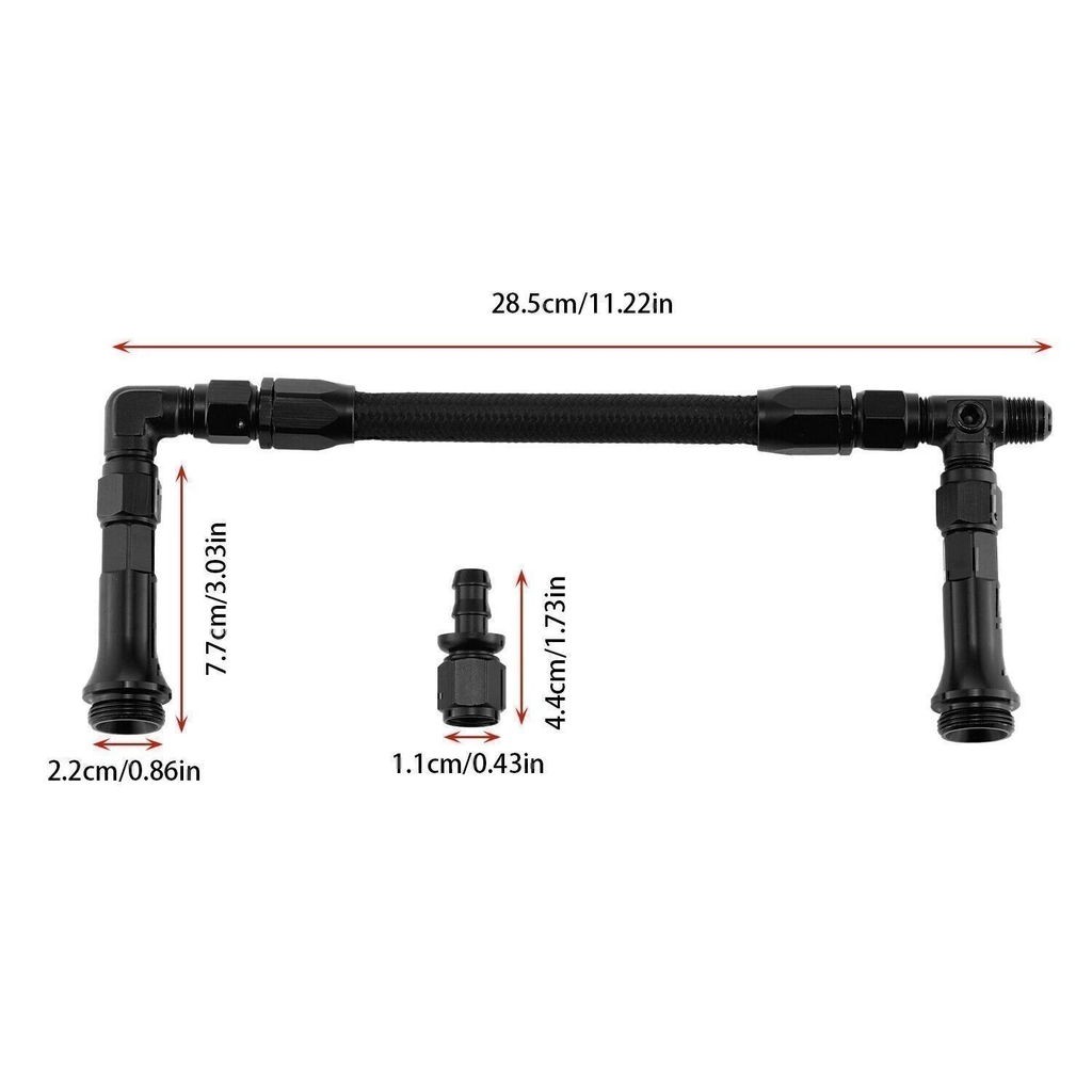 AN6 Aluminum Dual-Feed Fuel Line Kit - Fits Holley Dominator 4150 Carburetors