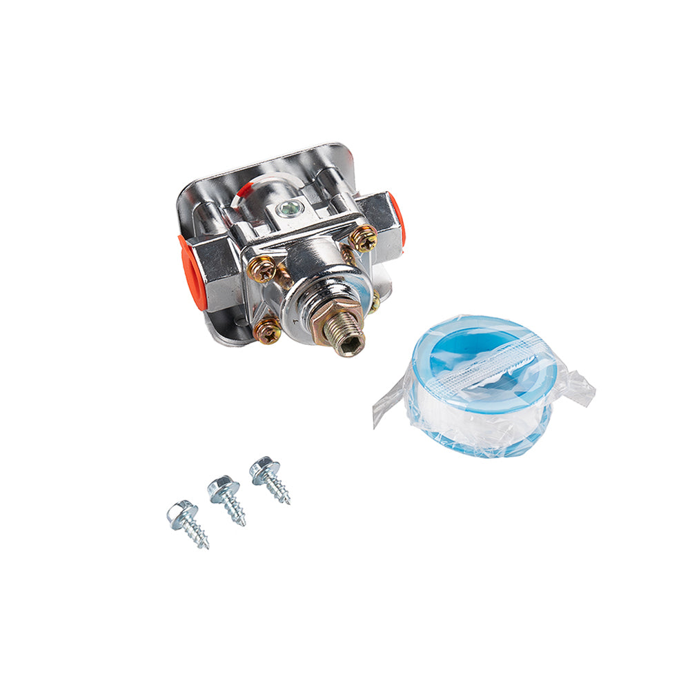 Chrome Zinc Alloy Carburetor Fuel Pressure Regulator - Fits Holley 12-803 4.5–9 PSI Carburetor Systems