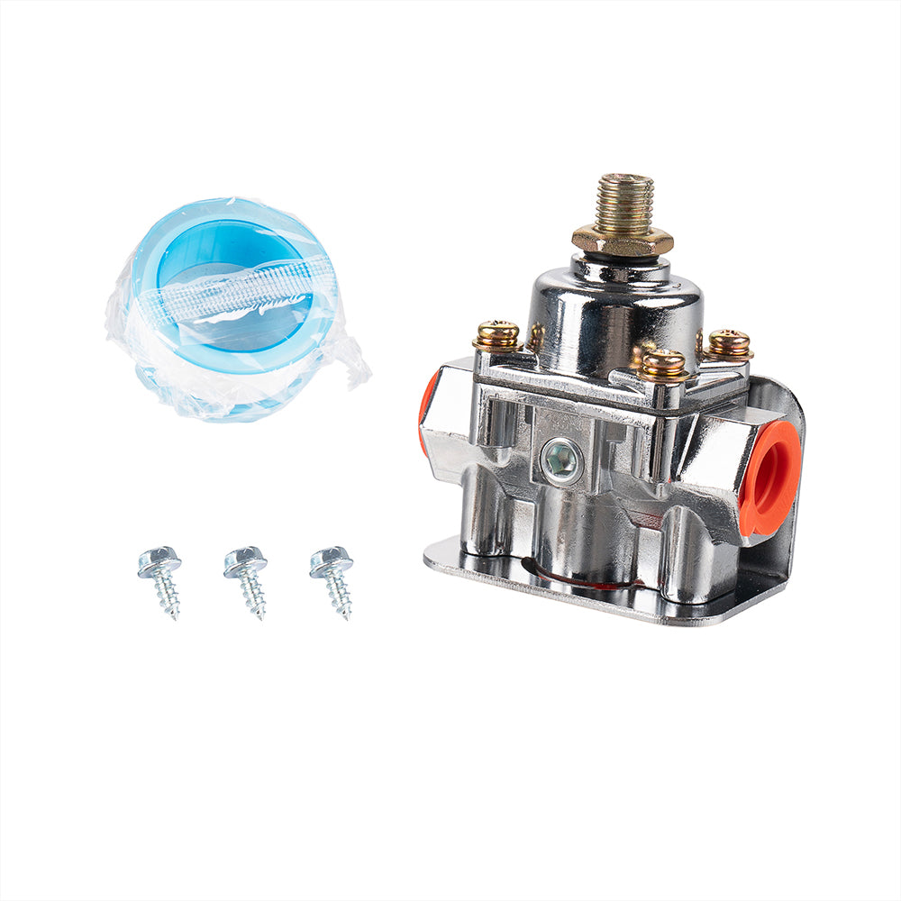 Chrome Zinc Alloy Carburetor Fuel Pressure Regulator - Fits Holley 12-803 4.5–9 PSI Carburetor Systems