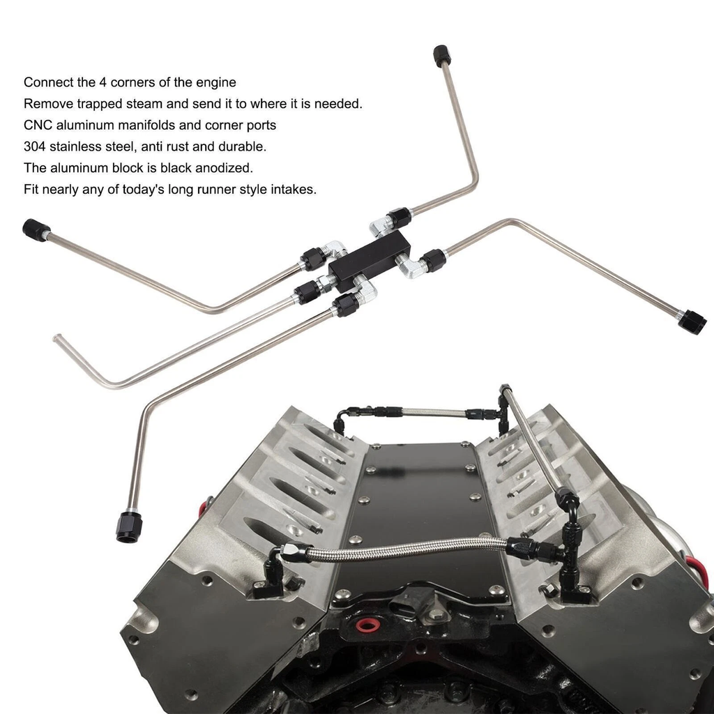 LS Coolant Crossover Steam Vent Kit - Fits GM LS-Series Engines