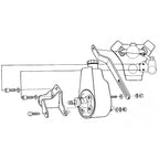 Steel Power Steering Pump Bracket - Fits 1955–1957 Chevrolet Tri-Five Vehicles