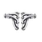 Stainless Steel Hugger Shorty Exhaust Headers - Fits Ford Small Block V8 289 302 351, Mirror Polished 1.25"x2" Oval Inlet 2" Outlet