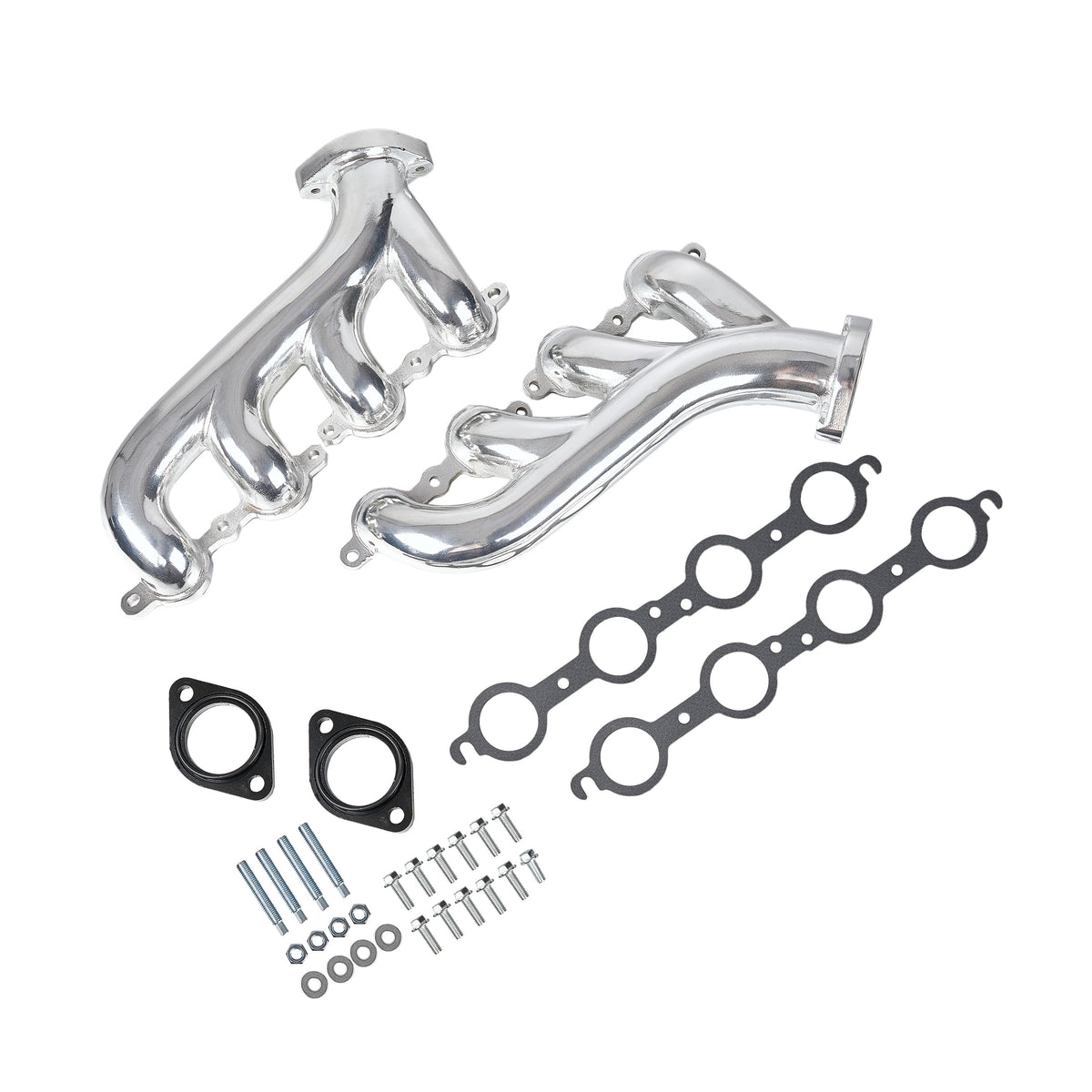 1-3/4" Ceramic-Coated Cast Iron Exhaust Manifolds - Fits GM LS1 LS2 LS3 Gen III IV Engines