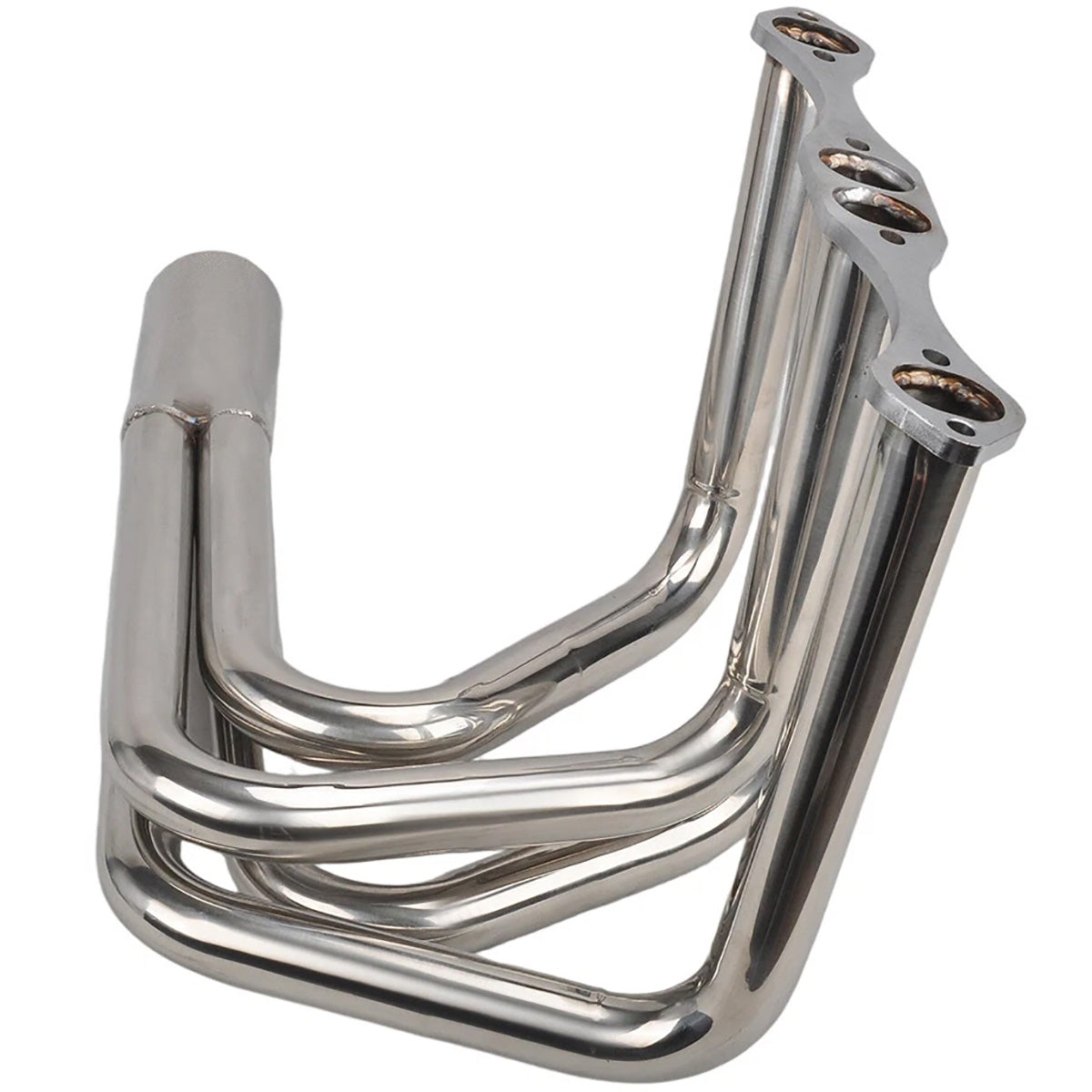 1-5/8" Polished Stainless Steel Exhaust Headers - Fits Chevy Small Block 265–400 V8 Engines