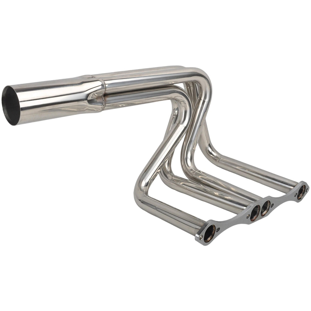 1-5/8" Polished Stainless Steel Exhaust Headers - Fits Chevy Small Block 265–400 V8 Engines