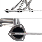 1-5/8" Polished Stainless Steel Full-Length Chassis Headers with Reducers - Fits 1964–1977 Chevy Chevelle 1964–1987 El Camino 1978–1983 Malibu