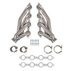 1-5/8" Polished Stainless Steel Shorty Exhaust Headers - Fits GM LS1 LS2 LS3 Gen III IV Swap Engines